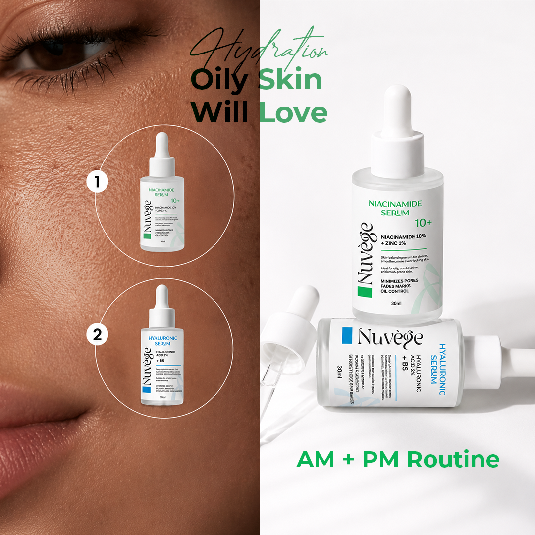 مجموعة الترطيب والإشراقة  (Hyaluronic+Niacinamide)